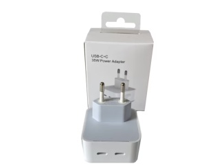 Adaptor de priza 220V, 35W, cu 2 Porturi USB tip-C, Alb - Img 2