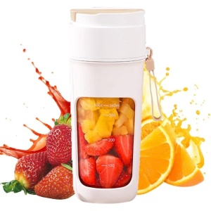 Blender portabil, 340 ml, 10 Lame 3D, 50W, 18.000 RPM, baterie reincarcabila USB-C, protectie silicon, multifunctional, auto-curatare