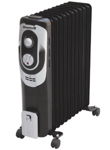 Calorifer electric Hausberg HB 8910, 2000 W, 9 elementi, 3 nivele de putere, termostat reglabil