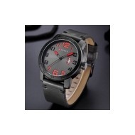 Ceas barbatesc Elegant curea piele PU afisare data - Img 2