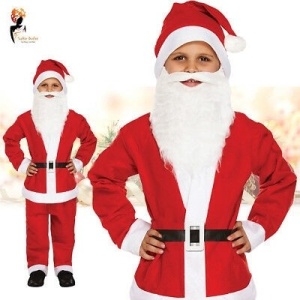 Costum de Mos Craciun pentru Copii model Baieti 2-12 ANI