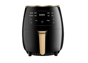 Friteuza cu Aer Cald, 2400W, Capacitate 6L si Afisaj Digital, LCD Touch control, Negru