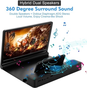 Lupa magnifiere ecran pentru telefon sau tableta cu amplificator audio si bluetooth cu difuzor incorporat
