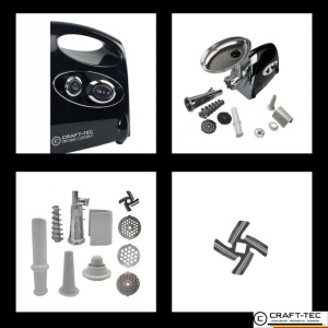 Masina electrica tocat carne 3800W, 3 site, accesorii rosii incluse, MX976 - Img 4