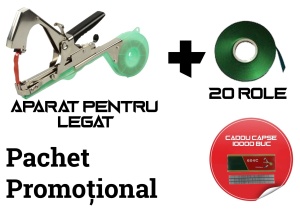 Pachet dispozitiv pentru legat plante si vita de vie + 20 de role + 10.000 capse CADOU