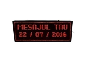 Panou luminos de exterior Rosu, 100 x 40 cm, LED, text personalizat BM-PNL100X40