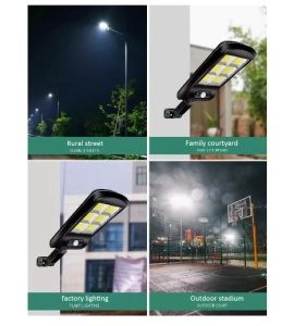 SET 4 BUCATI LAMPA SOLARA DE PERETE 6 LED CU TELECOMANDA