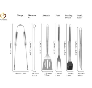 Set 9 ustensile pentru gratar din onox, Grunberg - Img 3