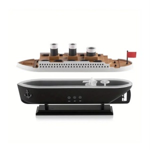 Umidificator de aer si difuzor de aromaterapie, TitanicAroma™, pentru uleiuri esentiale tip Vapor, 6 lumini, capacitate 250 ML, cu ultrasunete, functionare silentioasa, 2 moduri vaporizare, Negru - Img 2
