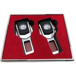 Adaptor centura falsa auto cu sigla MERCEDES set 2 bucati - Img 3