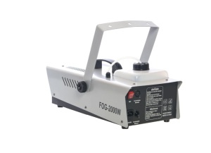 Aparat Profesional de dispersie fum, Putere de 2000 W, Atasat buton de declansare a jetului de fum, Prevazut cu Radiocomanda, Culoare gri/negru