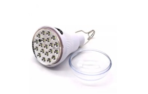 Bec solar LED cu panou, culoare alb - Img 2