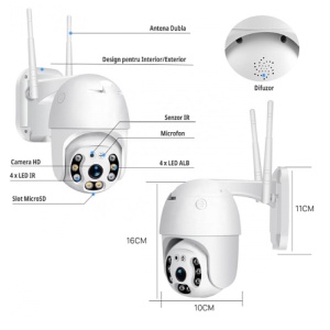 Camera de supraveghere GLOB Wireless Full HD cu rotire - Img 3