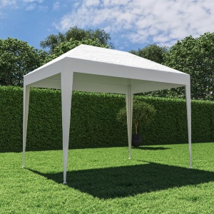 Cort pavilion, gradina, dreptunghiular, cadru otel, 290x190cm, H 244cm