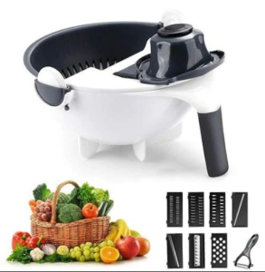 Feliator dotat cu strecurator, pentru legume model Vet Basket Vegetable Cutter