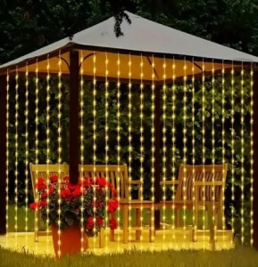 Instalatie perdea cu fir negru, gros 480 led v8 6m x 2m interconectabila ip65