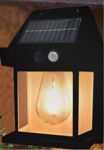 LAMPA SOLARA DE PERETE, TIP BEC RETRO CU LED SI SENZOR DE MISCARE 3W - Img 3