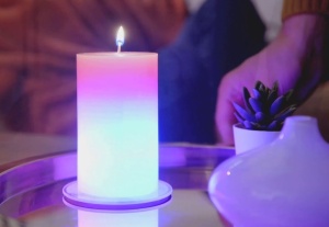 Lumanare din ceara cu lumini LED - Img 2