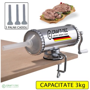 Masina carnati ,prindere VENTUZA , 2.5 kg, 3 palnii incluse {15,19,22} aluminiu, Craft-tec MX133 - Img 2