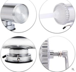 Masina manuala pentru umplut carnati, din inox, 3kg, 3 palnii incluse - Img 2