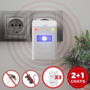 Pachet 2+1 Aparat Pest Reject Pro, Anti daunatori, dispozitiv cu ultrasunete - Img 1