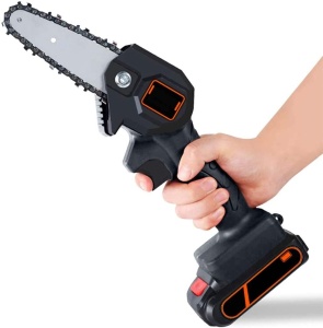 Pachet Mini fierastrau cu acumulator, lant de rezerva Cadou - Img 2