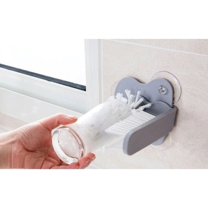 Perie dubla pentru spalare pahare si recipiente, interior/exterior, fixare cu ventuze - Img 2