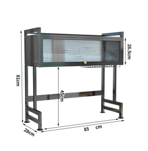 Raft Uscare Vase deasupra Chiuvetei – Suport Metalic Multifunctional cu Scurgator, Tacamuri, Cutite, Tocatoare & Detergent - Img 3