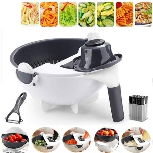 Razatoare si feliator de legume 5 lamele cu bol si strecuratoare CADOU aparat pentru decojit