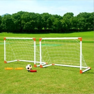 Set pentru fotbal, 2 porti cu pompa pentru umflat mingea
