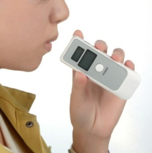 Tester de alcoolemie digital functie de ceas cronometru alb - Img 3