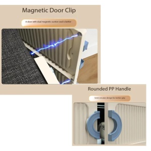 Dulap modular pentru pantofi cu 5 rafturi cu usi design compact plastic rezistent - Img 4