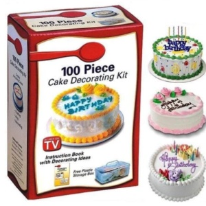 Kit decoratiuni pentru prajituri si torturi, 100 piese