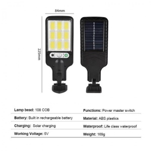 LAMPA SOLARA DE PERETE 9 LED CU TELECOMANDA - Img 2