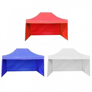 Pavilion pliabil sistem acordeon de gradina 2 x 2m cu 3 pereti
