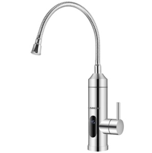 Robinet electric instant cu cap flexibil, din inox, cu display digital si rotire 360 grade, 3600W