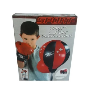 Set de box pentru copii , manusi si sac de box cu picior metalic si suport - Img 2