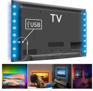Banda pentru iluminare fundal TV USB, LED Ambilight, cu telecomanda si alimentare - Img 2