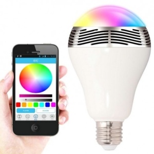 Bec cu LED-uri fara fir conexiune wireless si difuzor