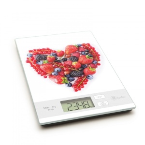 Cantar de bucatarie , 5 kg, Butoane tactile, Taler din sticla, Afisaj LCD