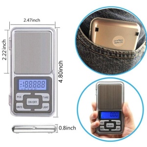 Cantar electronic pentru bijuterii, Ecran LCD, 500g