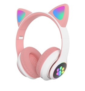 Casti wireless pliabile, Urechi de pisica, Bluetooth 5.0, Handsfree, HiFi, Bass Stereo, LED, TF,
