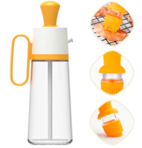 Dispenser pentru sosuri cu perie, din sticla, 550ml - Img 3
