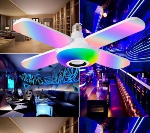 Lampa LED RGB cu telecomandă si bluetooth, 48W - Img 3