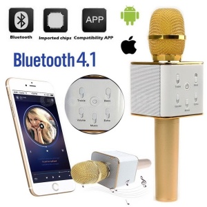 Microfon wireless sistem karaoke cu boxe si bluetooth