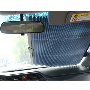 Parasolar Auto Retractabil pentru Parbriz sau Luneta Spate tip Jaluzea cu Ventuze - Img 4