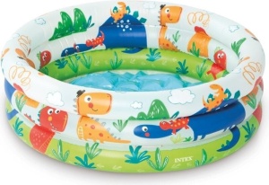 Piscina cu 3 cercuri pentru bebelusi, Intex 57106, 1-3 ani 61x22cm