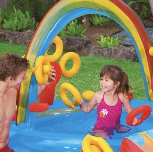 Piscina cu Fantana Arteziana pentru Copii 2.97x1.93x1.35m - Intex - Img 3