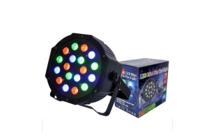 Proiector joc de lumini PAR 18 LED RGB Disco - Img 2