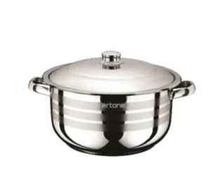 Set 3 oale Ertone MN 515 din inox cu capace de sticla, 20CM/3.2L, 22CM/4,5L, 24CM/6,3L, - Img 3